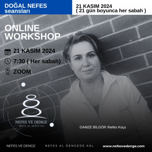 Doğal Nefes Seansları 21 günlük Online (Zoom) - Ücretsiz