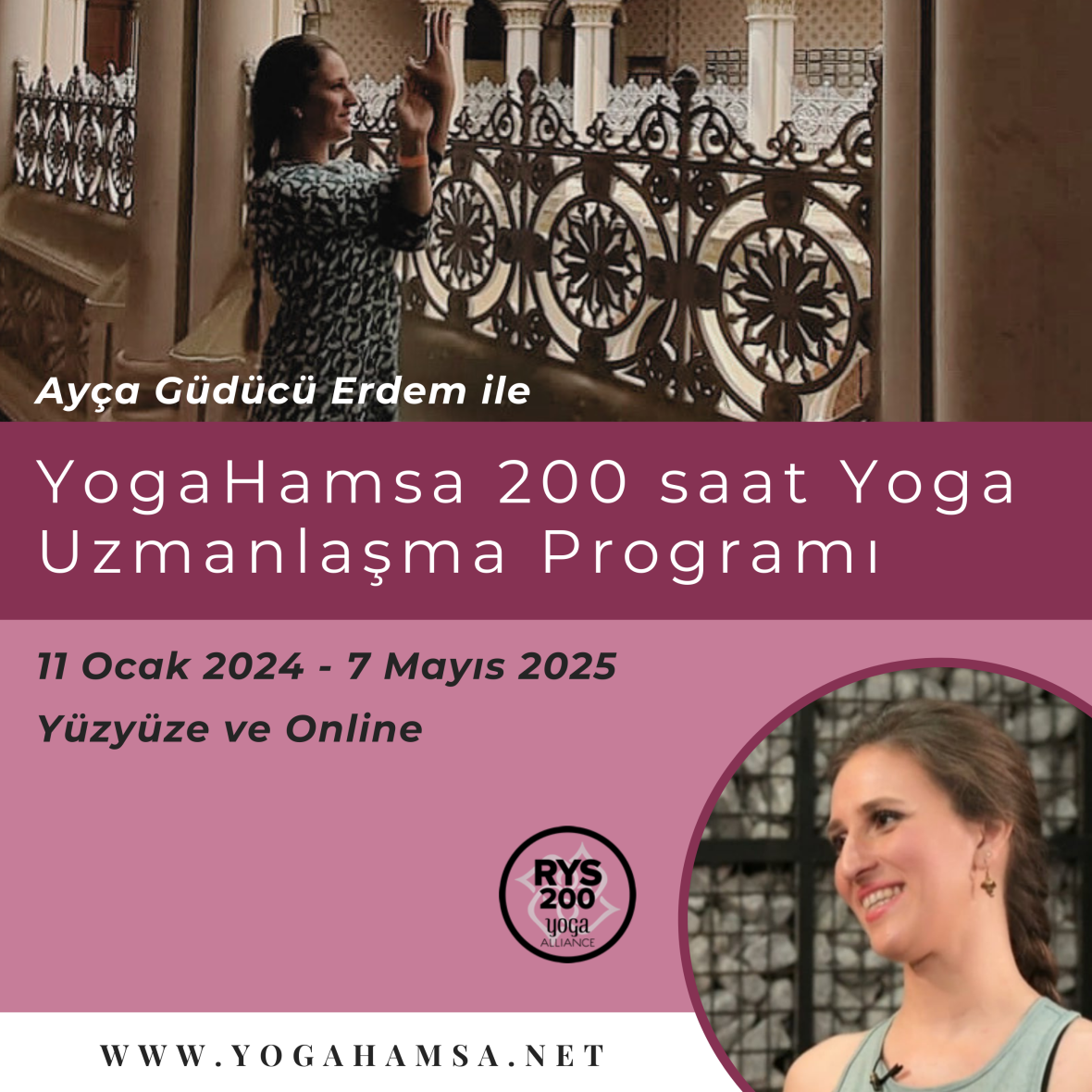 YogaHamsa 200 saat Yoga Uzmanlaşma Programı